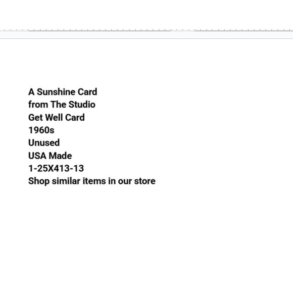 Vtg MCM Get Well Card Unused USA 1960s Female Retro Humor Sunshine Studio - Picture 2 of 5